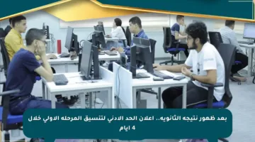 بعد ظهور نتيجة الثانوية.. إعلان الحد الأدنى لتنسيق المرحلة الأولى خلال 4 أيام